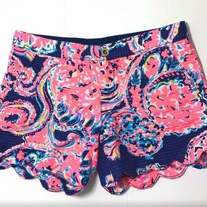 Lilly Pulitzer Pink and Blue Patterned Women Shorts